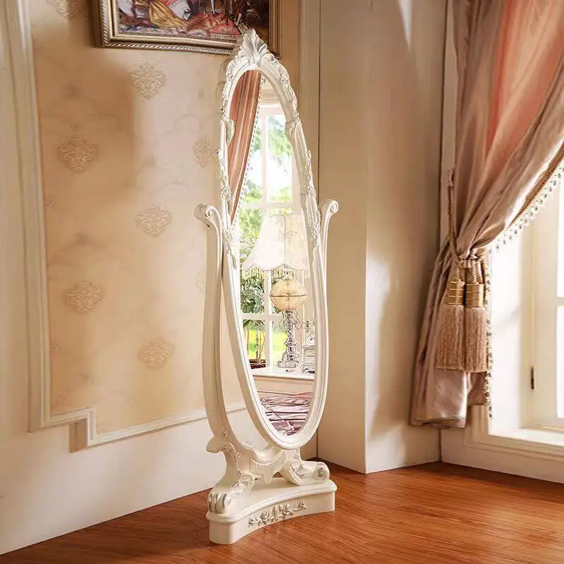 Oval Cheap Mirrors Full Body Floor Standing Princess Luxury Decorative Mirrors Vintage Long Dekoracyjne Lustra Home Decor Items