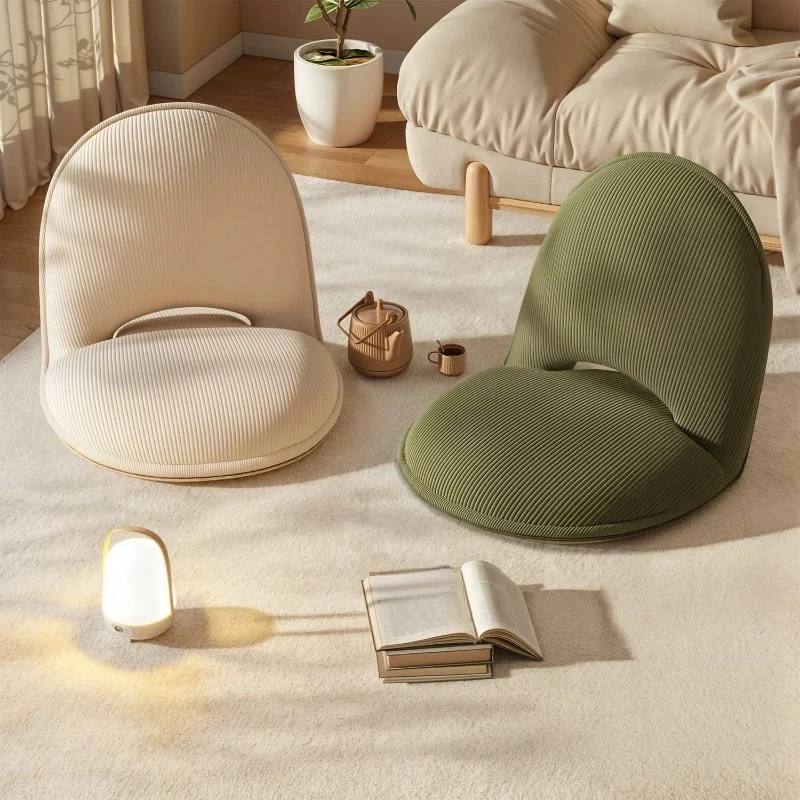Foldable Backrest Tatami Lounger for Sitting & Sleeping, Small Space Bed for Bay Window Guest, Convertible Floor Cushion Chair