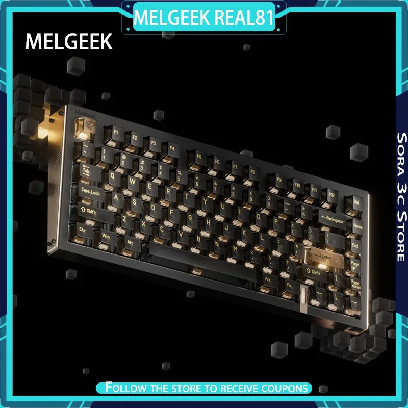 MelGeek Real81 Hall Effect Gaming Keyboard Gaming Grade GASKET Structure Quick Emergency Stop Low Latency Gaming Keyboard