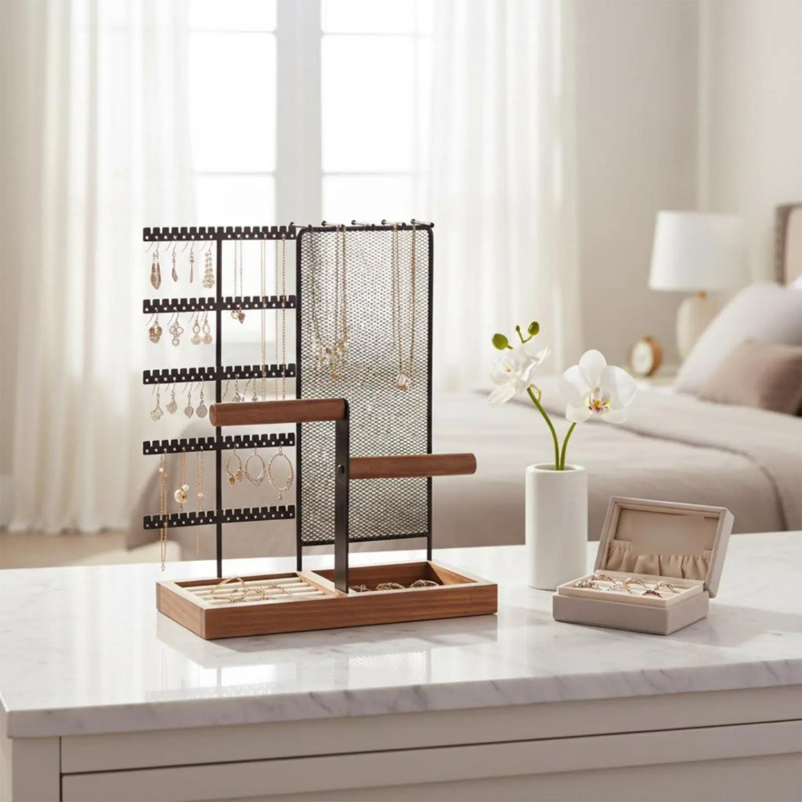 Jewelry Display Stand Multi Layer Organizer Holder for Bracelets Necklaces Rings Earring Showcases