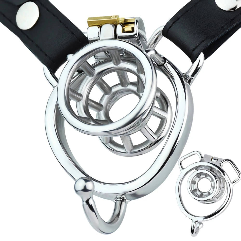 LICKER Male Chastity Cage Stainless Steel Cock Cage With Chastity Belt Sexy Toy For Men Metal BDSM Sex Shop Dick Lock Penis Ring