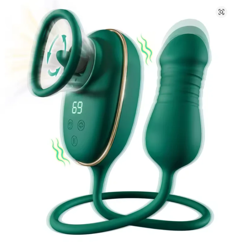 2 in 1 Clitoris Vibrator for Women Nipple Sucker Stimulator Sucking Vacuum False Dildo Orgasm Female Masturbation Adult Sex Toys