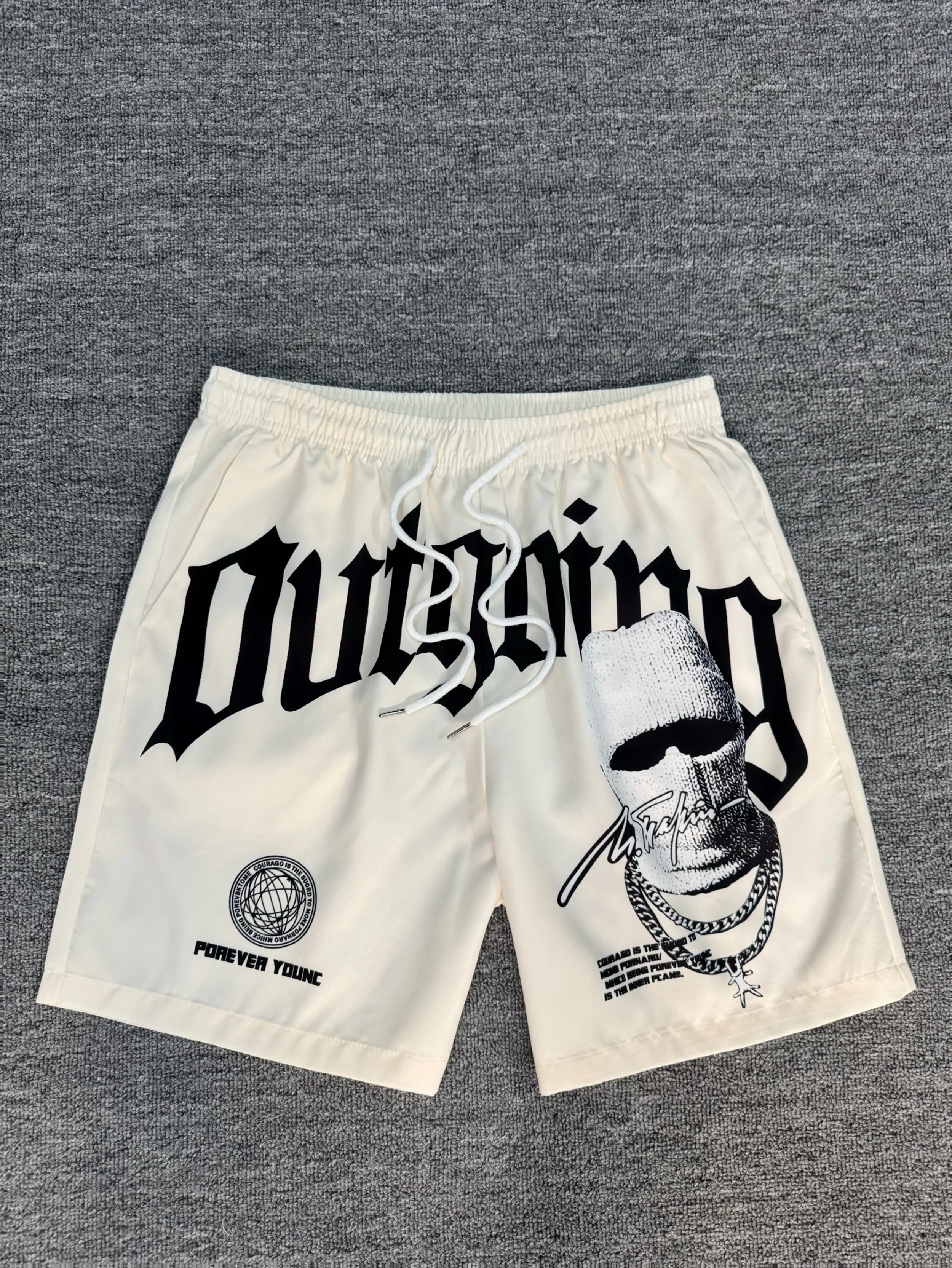 Men's short pants with 3D printed pattern breathable lightweight casual for roller skating hip-hop style streetwear for men