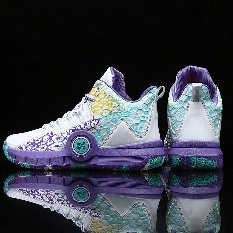 Men Professional Basketball Shoes Kids Men's Cushioning Light Basketball Sneakers Women Mesh Breathable Outdoor Sports Shoes