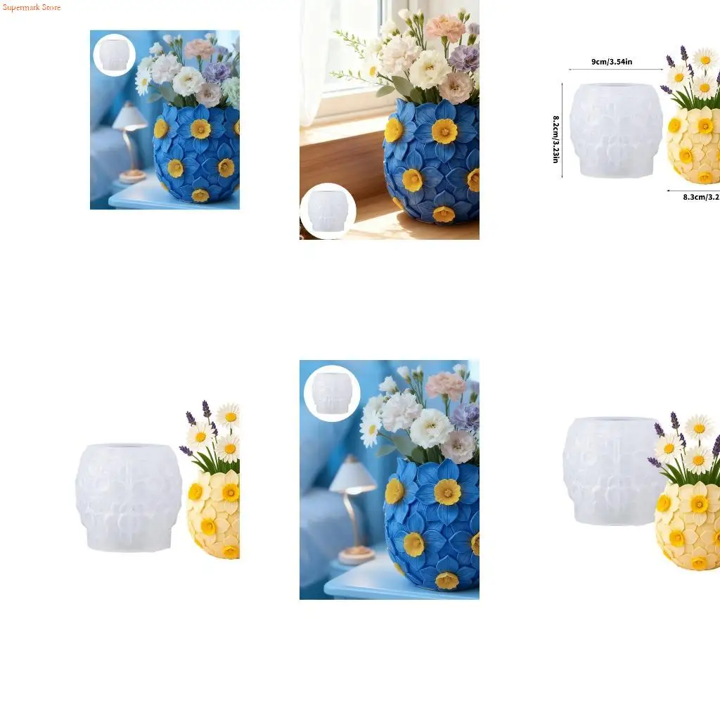 Q5WE Silicone Narcissus Mold For Resin Jewelry Container Crafting Plant Pot Ornament