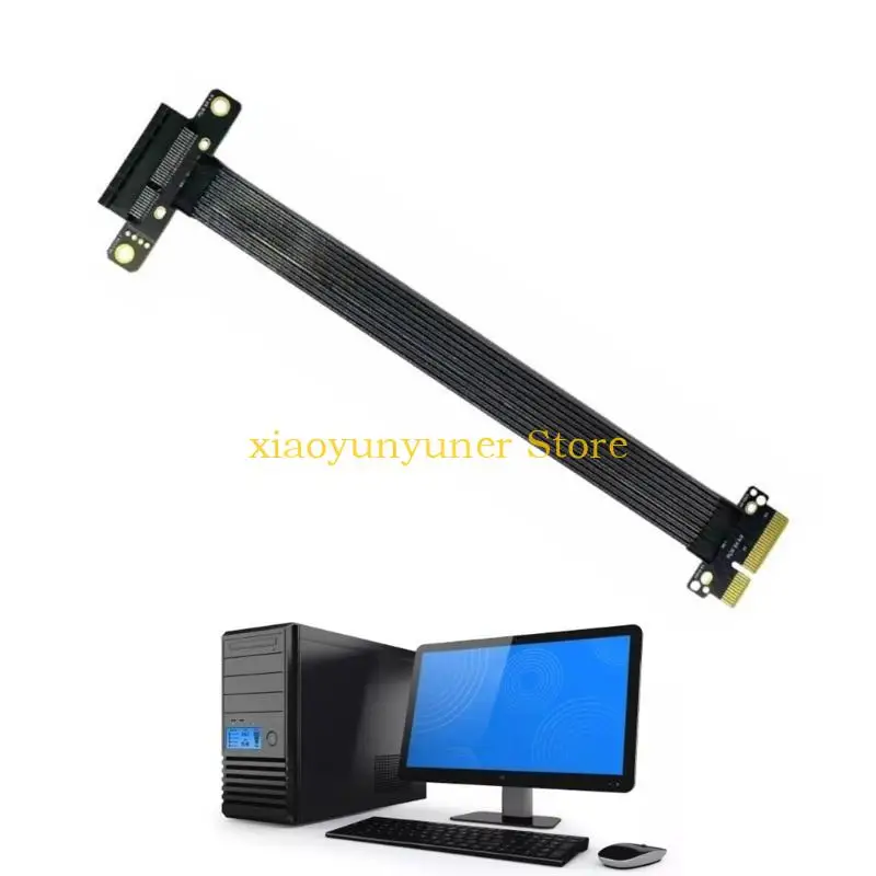 P9JB PCIe 4X Extension Cord PCIE4.0 Male to Female Extender Adapter for Computer Graphics Card