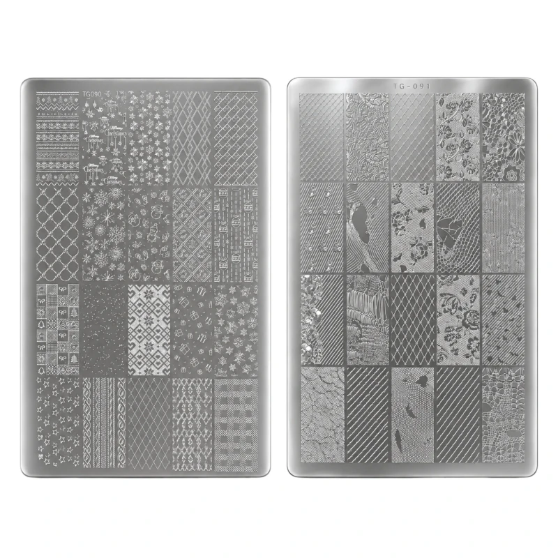 2025 New Stainless Steel Rounded-Corner Art Stamping Plate for Polish or Gel Use