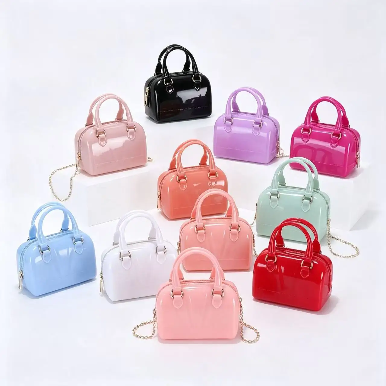 2026 Summer New Pvc Jelly Bag Pillow Bag Mini Bag Handbag Trendy Hot-Selling Single Shoulder Crossbody Women's Bag