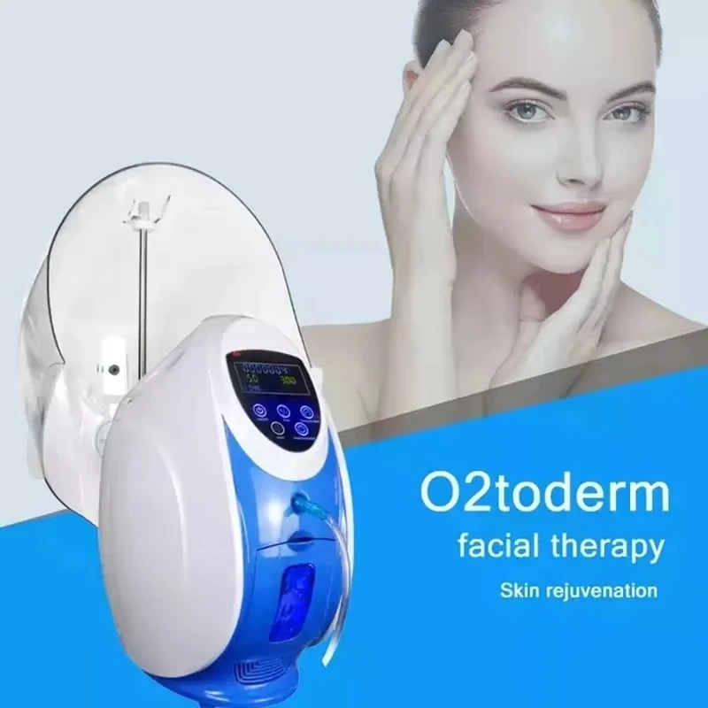 O2 to Derm Facial Therapy Machine with Oxygen Dome for Skin Rejuvenation - Non-Invasive Beauty Treatment Device