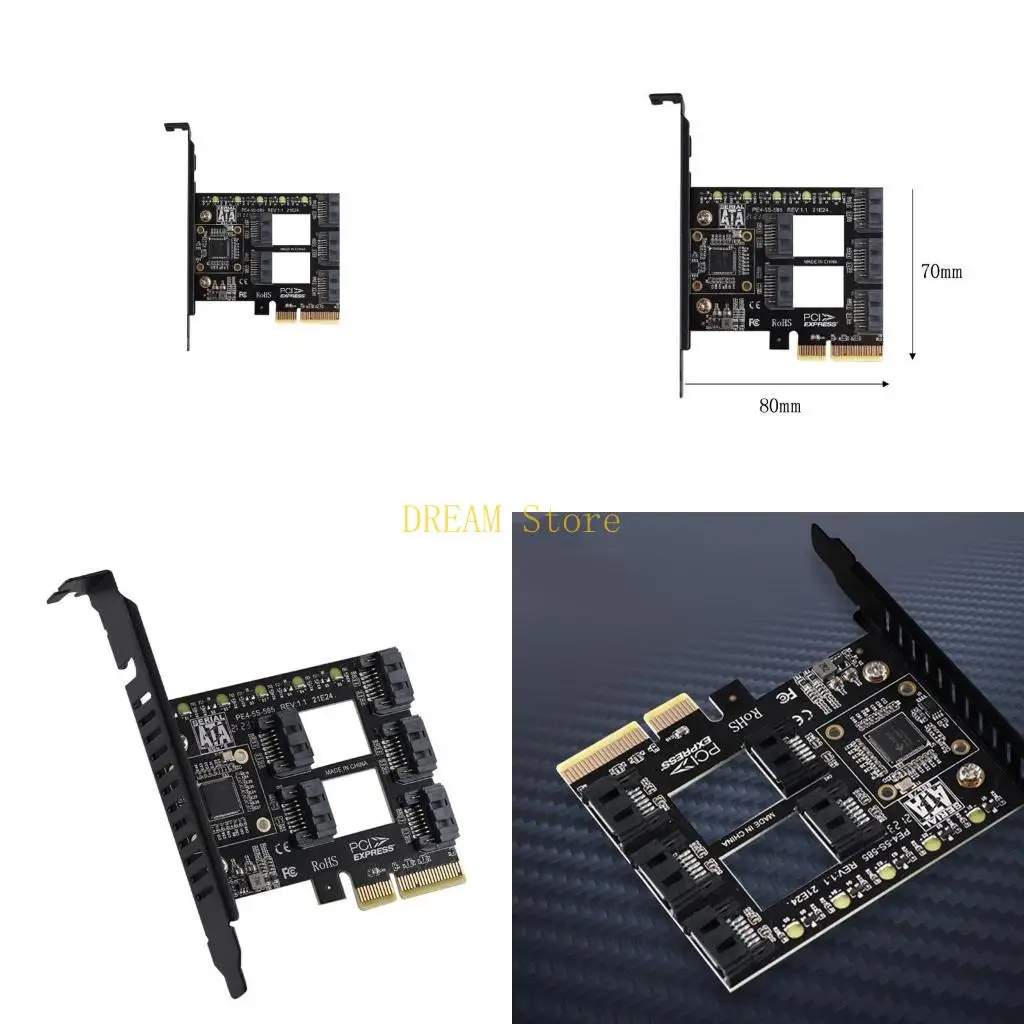 PCI-E4.0 4X to 5-Port Expansion Card Computer Desktop Card Best Sale
