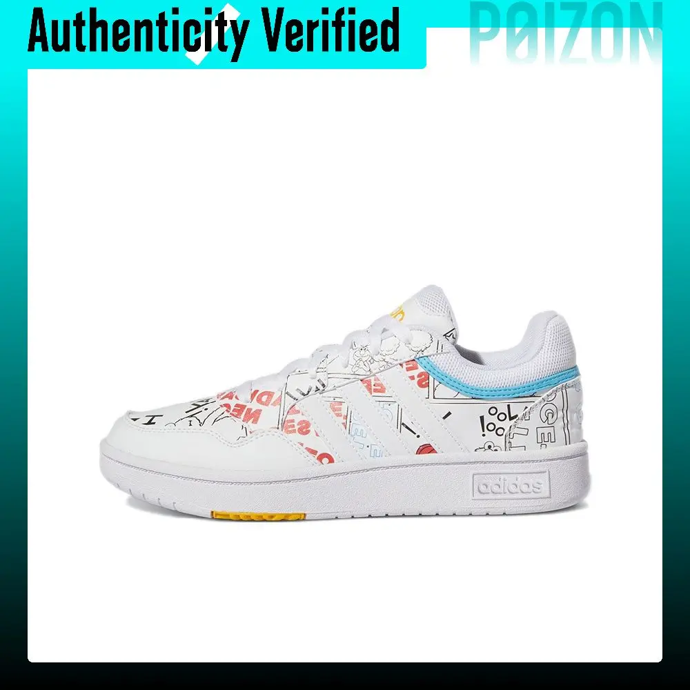 Adidas Neo Hoops 3.0 Slip Resistant Abrasion Resistant Low top Skateboard Shoes Women's White GW6990