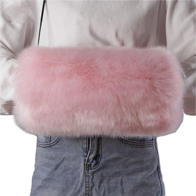 652F Winter Plush Hand Muffs for Men Women Warm Thermal Hand Muff Hand Warmers for Outdoor Skiing Cold Weather Hand Protector
