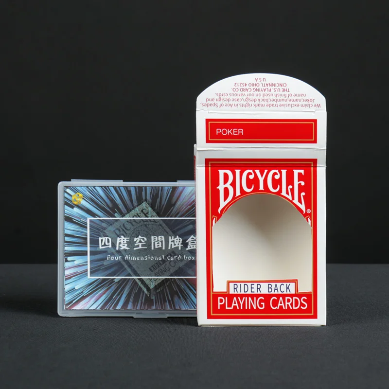 4D Magic Card Box Instant Transformation Empty Box Visual Close-Up Performance Props Gift for Card Tricks