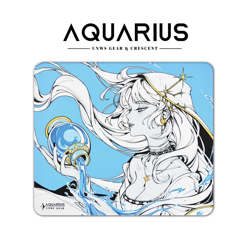 Unusual Way Sports Game Mousepad Aquarius  Poron Substrate Delicate Plush Fabric Control Feel 490*420 Accurate Positioning