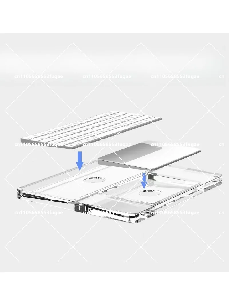 Transparent Acrylic Keyboard Wrist Rest Holder with Touch Numeric Keypad for 2/3Section Keyboard