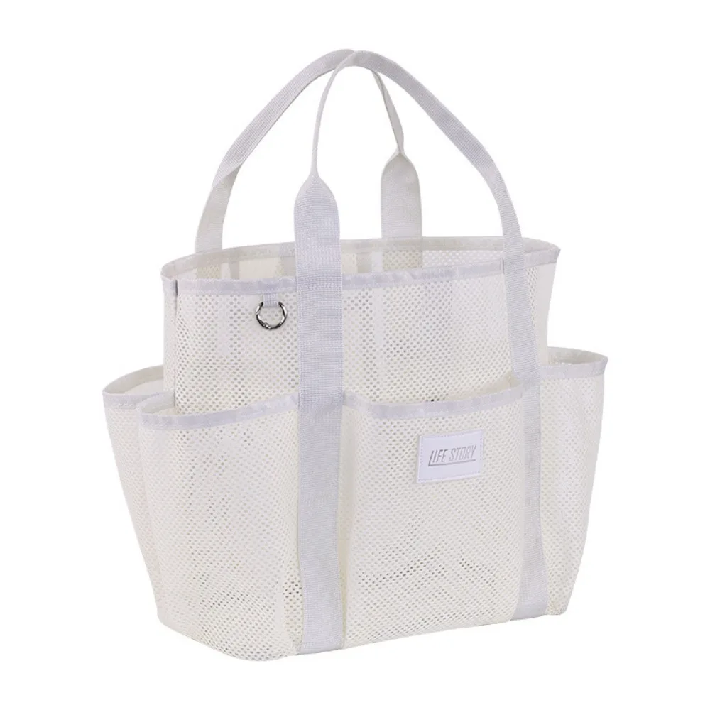 Multi Functional Pockets Mesh Beach Bag Internal Compartments Removable Hook Toiletry Organizer Large Capacity