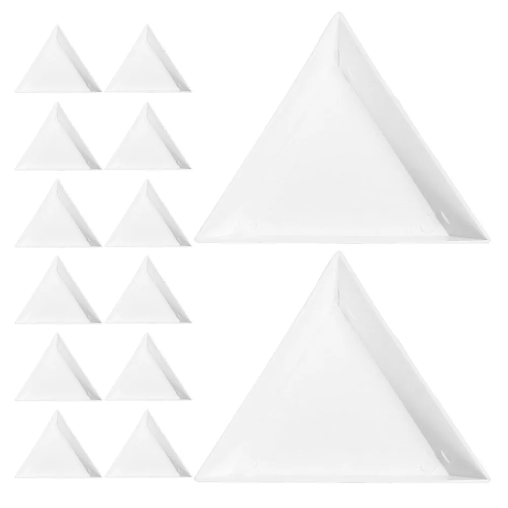 30pcs Lightweight Clear Triangle Bead Storage Tray for Earrings, Bracelets, Rings & Rhinestones Sorting