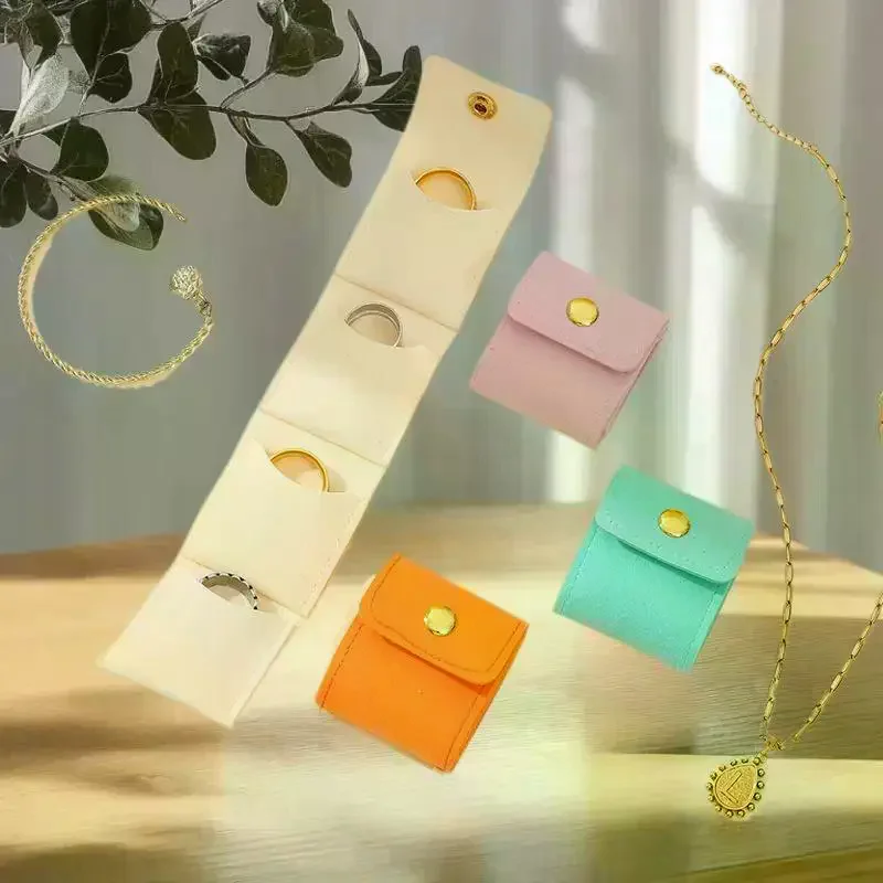 Portable Mini Jewelry Organizer Bag With Multiple Compartments For Rings Necklaces Earrings Travel Storage Bag