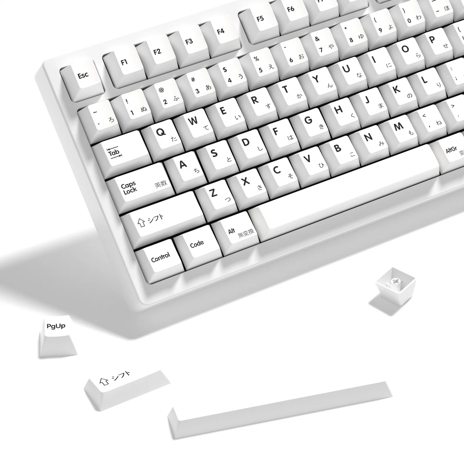 KBDiy 139 Keys GMK Minimal White Keycaps PBT Custom Cherry Profile Japanese Keycap for Mechanical Keyboard for MX Switches 75%