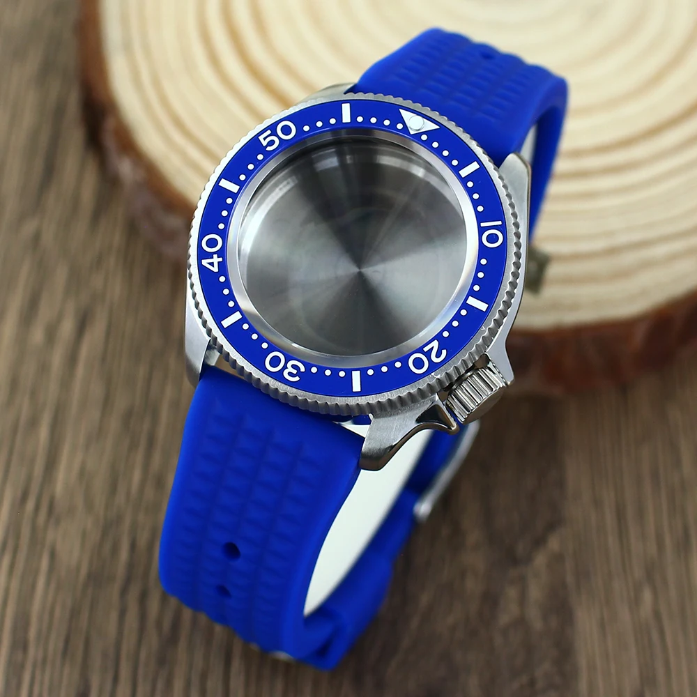 Silver 38mm Watch Case Sapphire Glass watch parts For SKX 007 Skx 013 NH35 NH36 NH34/38 NH70 4R36 Movement Screw-in Crown At 3.8