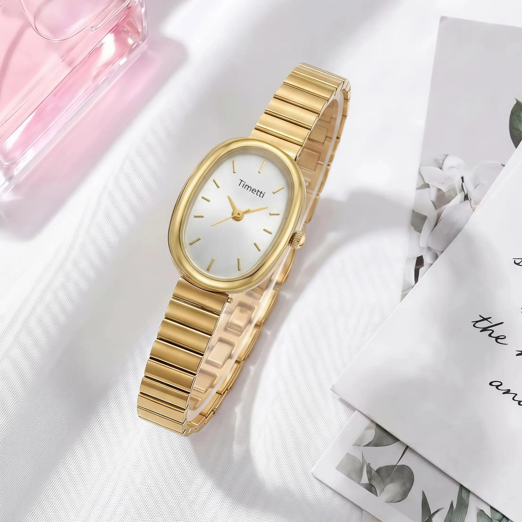 1 Piece of a Niche, Light Luxury, Minimalist, Cool Style Oval Design Quartz Watch