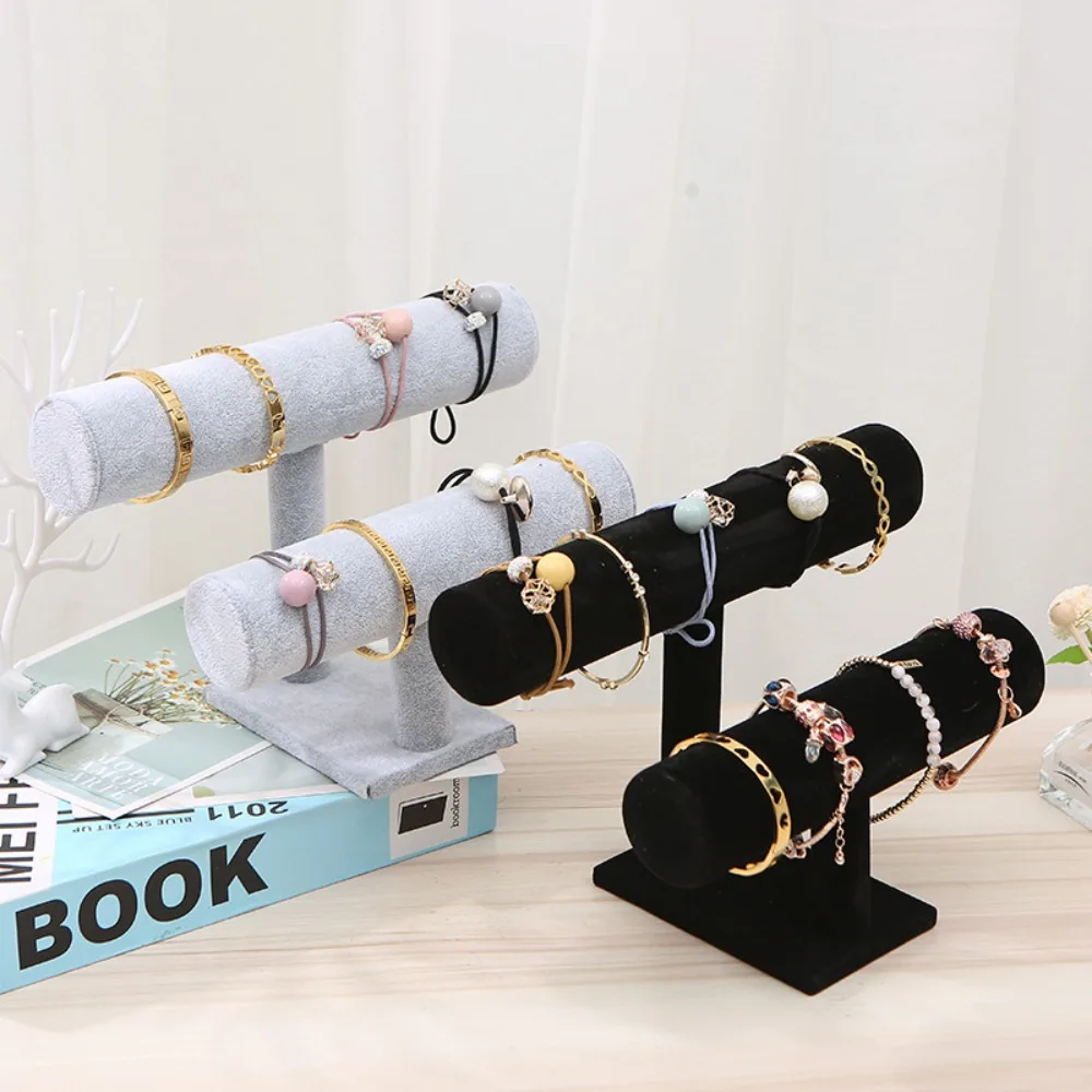 Exquisite Two-double Jewelry Display Stand Multipurpose Bracelet T-Bar Rack Watch Hairband Jewelry Holder Jewelry