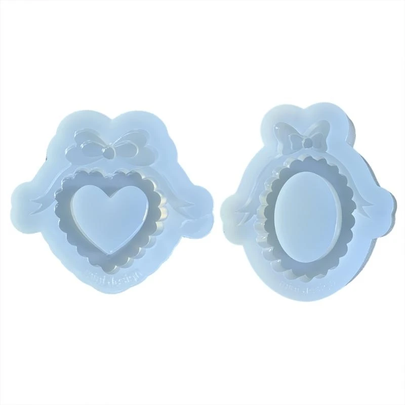 Diy Bowknot Love- Oval Ornament Mold Drop Silicone Homemade Mold