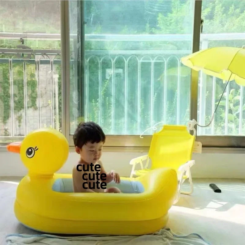 Foldable Inflatable Animal Bathtub Thickened PVC Material Household Bath Container For Bathroom Beach And Pool Water Occasions
