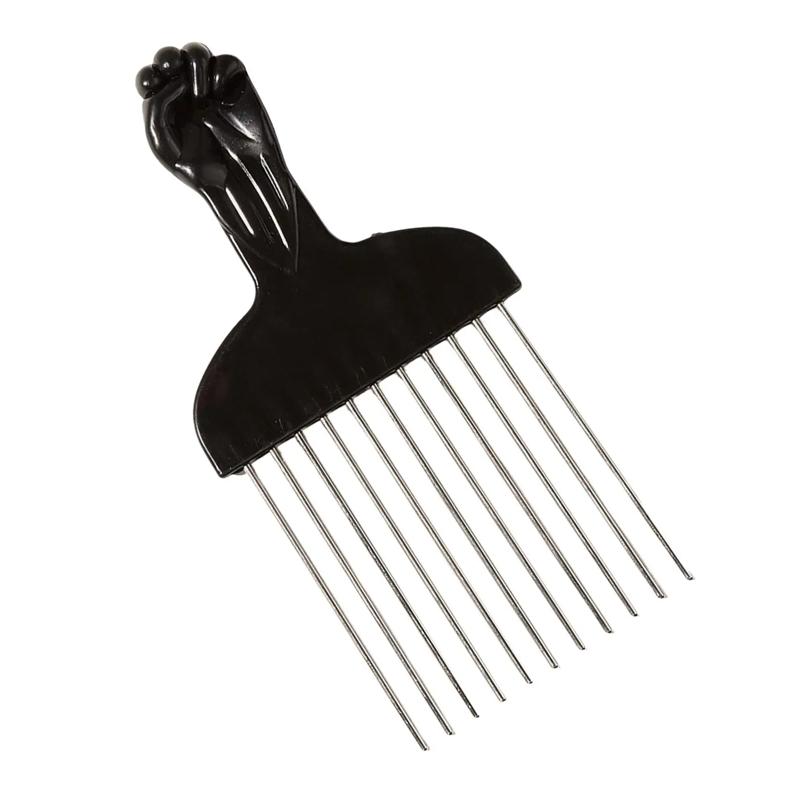 Metal Hair Pick Curly Hair Styling Hair Comb Fist Afro Pick Portable