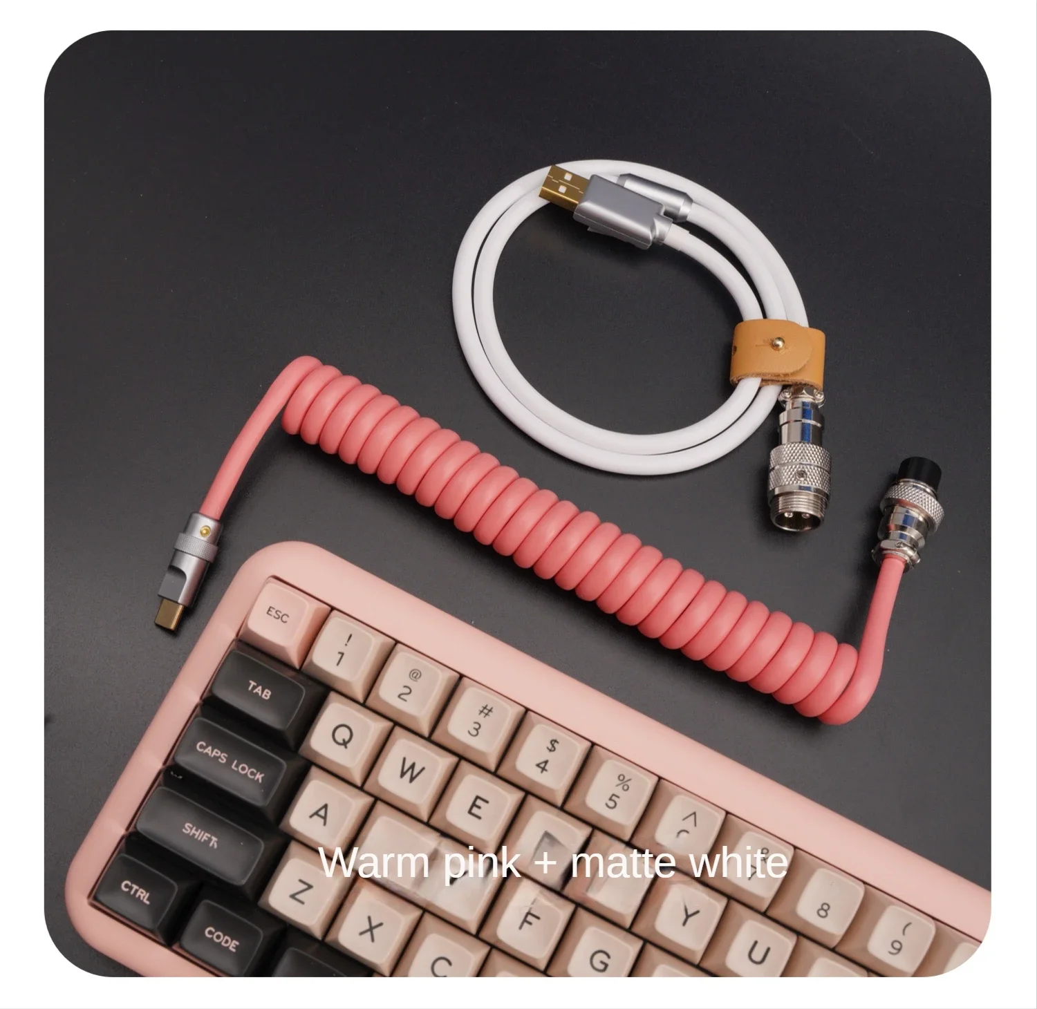 GeekCable Handmade Customized Mechanical Keyboard Data Cable For GMK Theme SP Keycap Line MelGeek Mojo60 Christian Colorway
