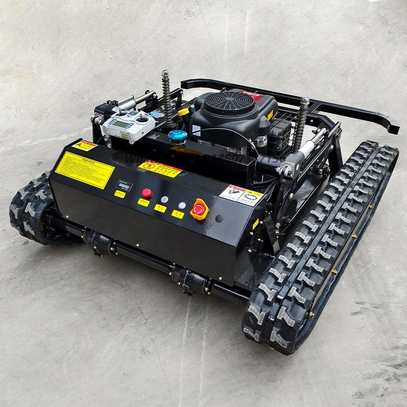 Industrial DIY Mini Lawn Mower Remote Control Diesel-Powered Engine Self Propelled Forced Air Cooling Grass Box