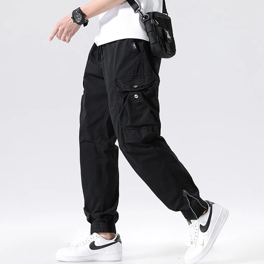 Men's Cargo Pants Loose Fit Jogger Trousers Multi Pocket Casual Workwear Pants Streetwear Spring Autumn