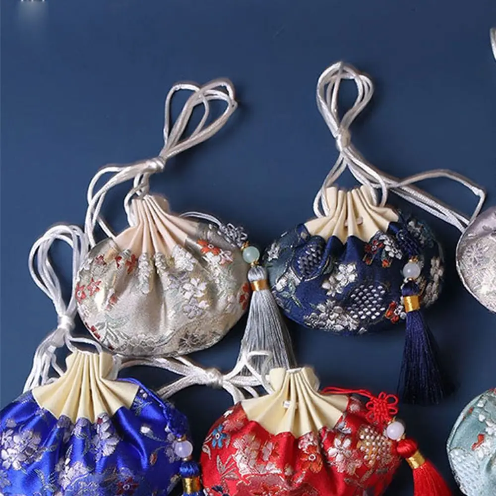 Case Embroidery Multi Color Drawstring Flower Pattern Chinese Style Storage Bag Women Jewelry Bag Empty Sachet Purse Pouch