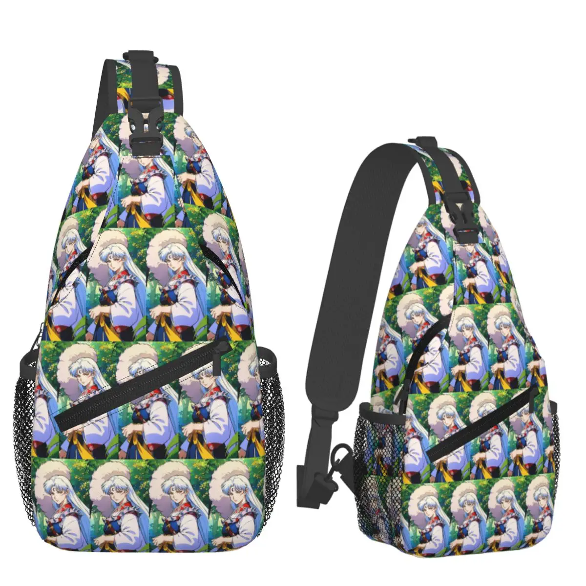 Inuyasha Sesshoumaru Anime (17) Chest Bag Men Sling Crossbody Backpack Chest Bag Traveling Hiking Daypack Shoulder Bag