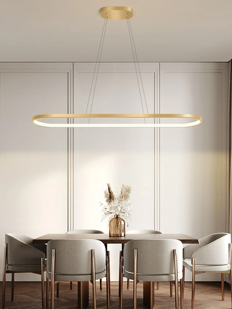 Restaurant pendant light Nordic modern minimalist office light home creative personality bar table lamp circular dining room
