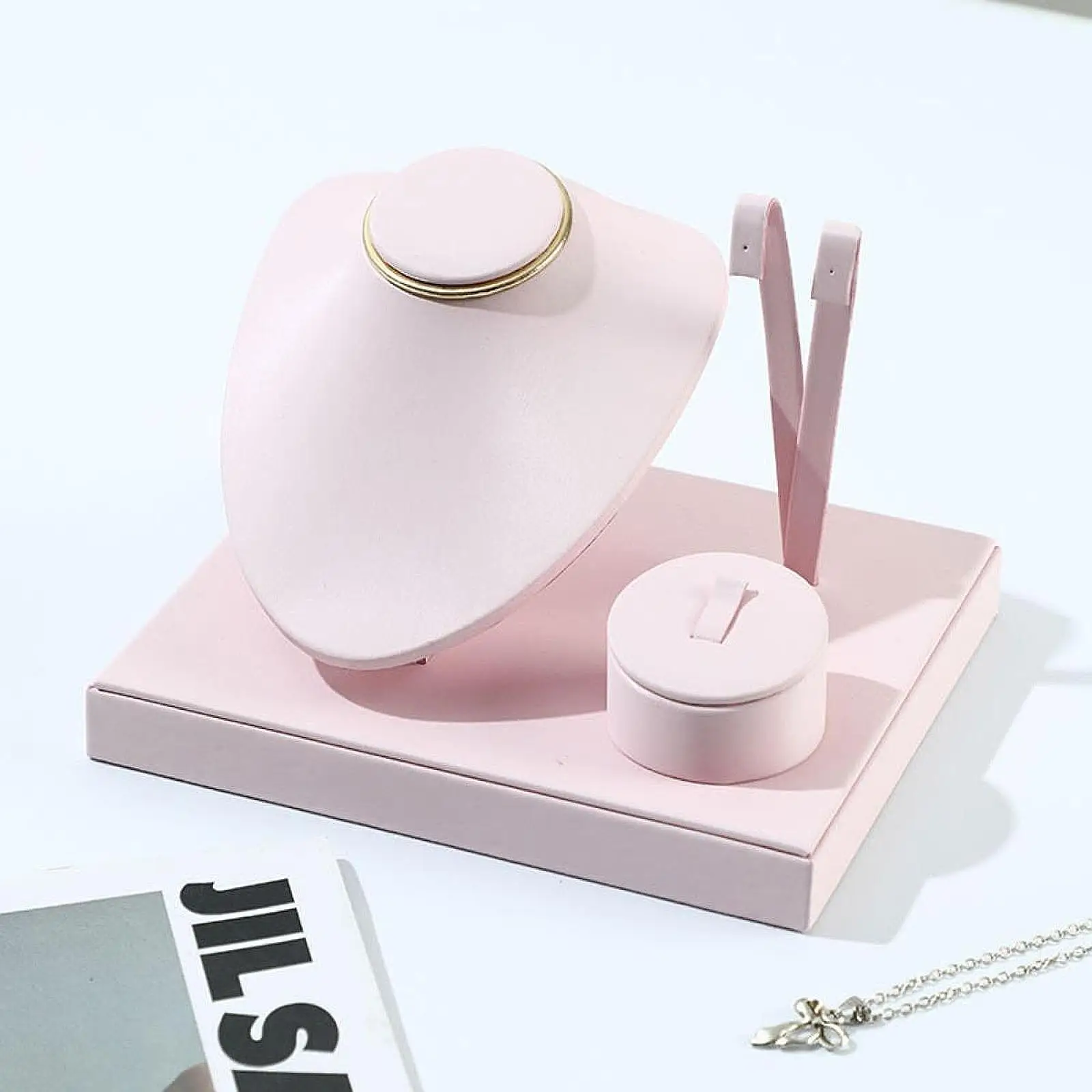 Jewelry Display Holder Set Earring Stand for Countertop Birthday Pendant