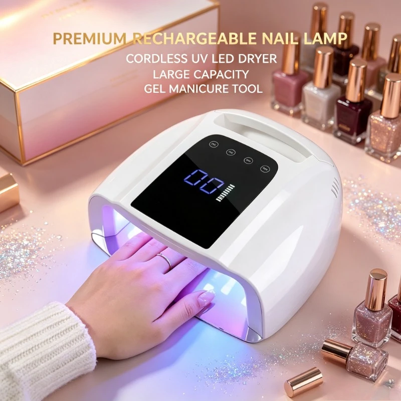 Home Manicure Gel Curing Light Wireless Rechargeable LED Nail Dryer Portable UV Lamp