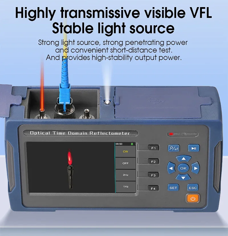 COMPTYCO-Mini OTDR Touch Screen Fiber Reflectometer, AUA600U/A, 1310/1550nm, 24/22dB, OLS OPM + VFL 60km