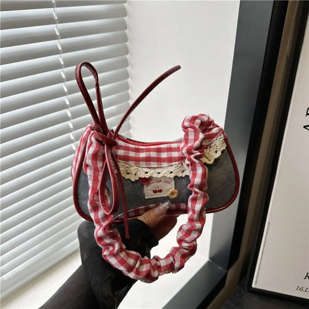 Retro PU Leather Women Underarm Bag Multicolor Soft Shoulder Bags Canvas Totes Handbags Women Girls