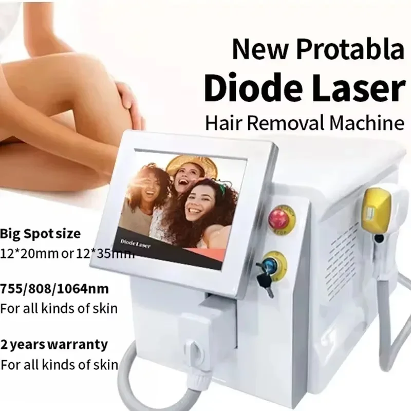 808nm 755nm 1064nm Diode Laser Epilator Alexandrite Painless Permanent Hair Removal with Cooling Head for Use