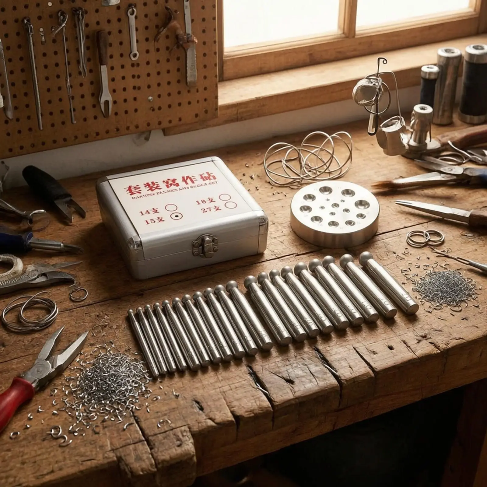 Metal Forming Anvil Dapping Block Punch Set Tool Kit High Carbon Steel for Jewelry Making Workshop Studio Essential Gear