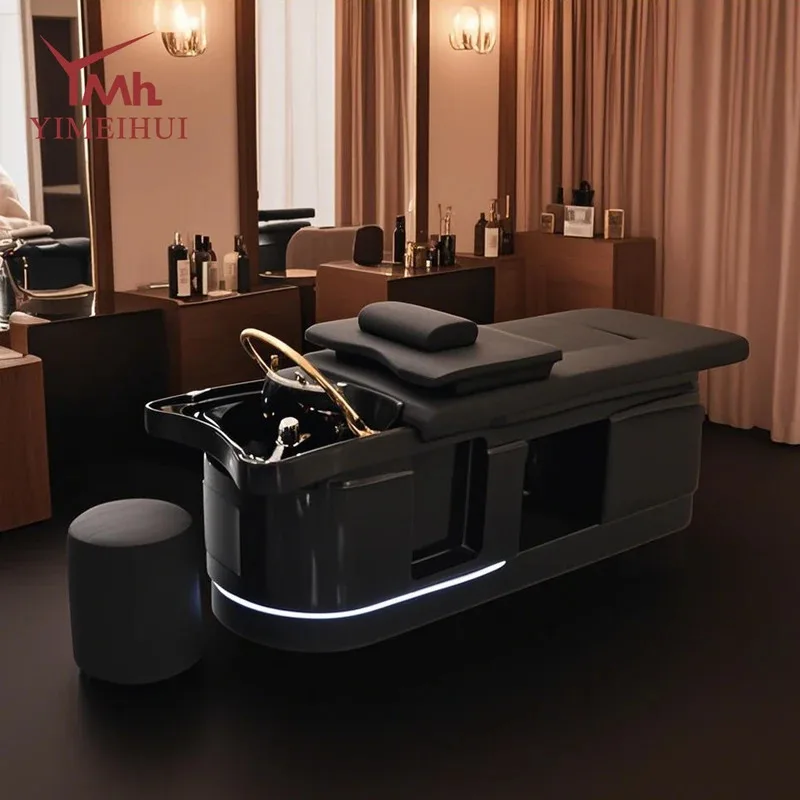 Japanese Head Spa Bed with Water Circulation Fumigation Salon Hair Washing Massage Bed