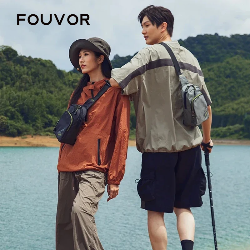 Fouvor Unisex Chest Bag Large Capacity Lightweight Waterproof Crossbody Bags Sports Travel Running Casual Fashion Bag 3033-09