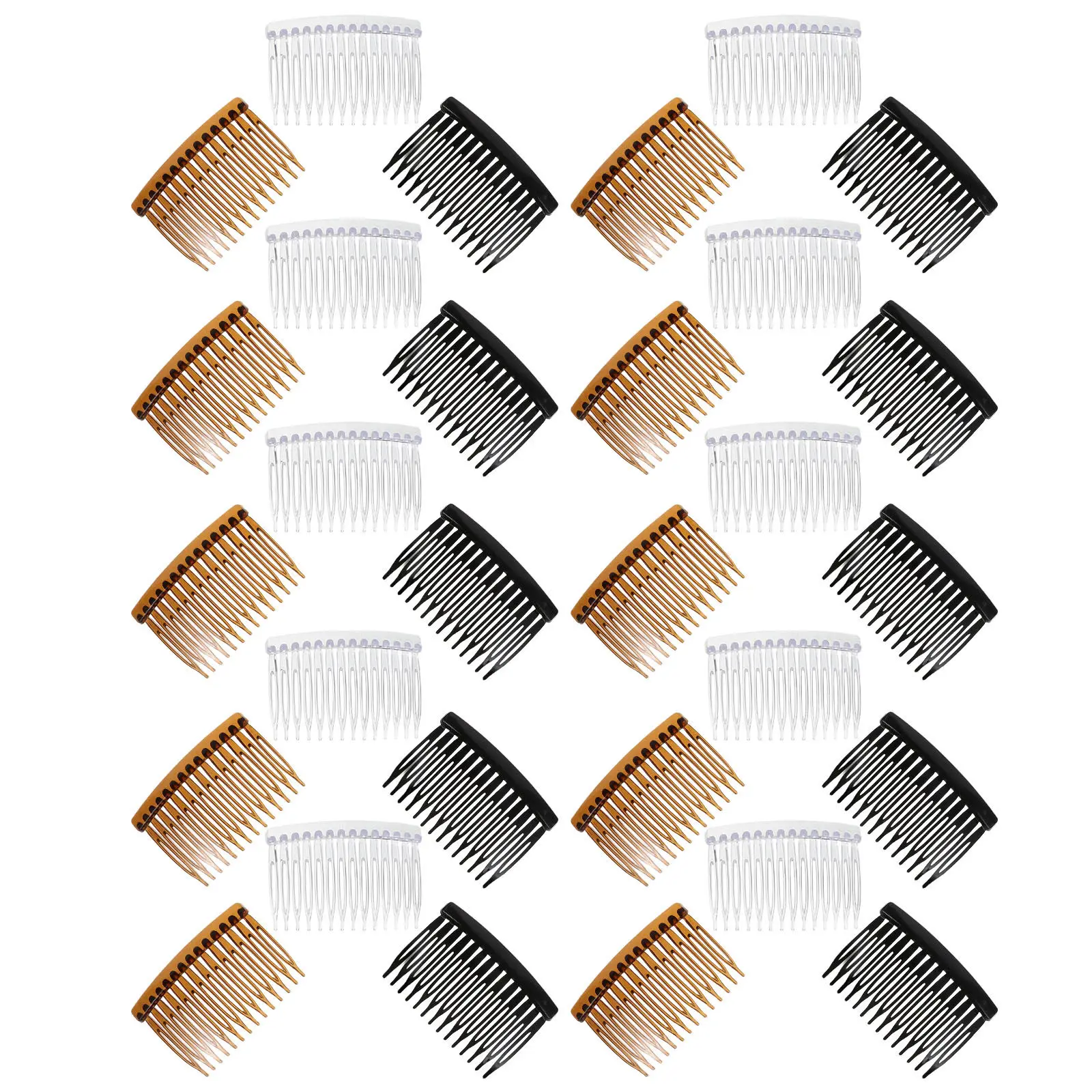 30Pcs Hair Side Combs Small Plastic 14 Teeth French Combs for Women Teens Updo Styling Daily Use Hair Accessories