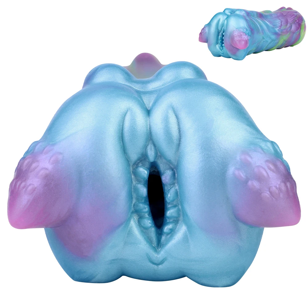 GEEBA Fantasy Animal Masturbator Soft Silicone Male Pussy Penis Stroker Realistic Vagina Prostate Massager Onahole Adult Sex Toy