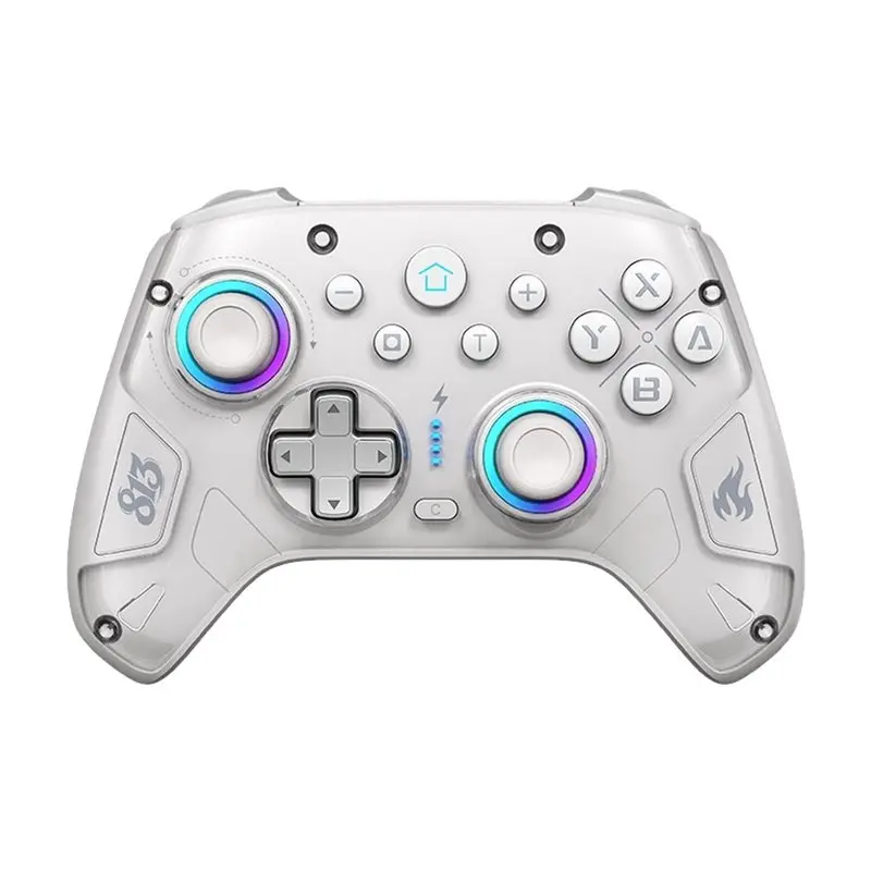 B63B-For Switch2 Compatible Wireless Game Controller Dual Motor 9-Axis Gyro Gyroscope RGB Light Programmable Gamepad