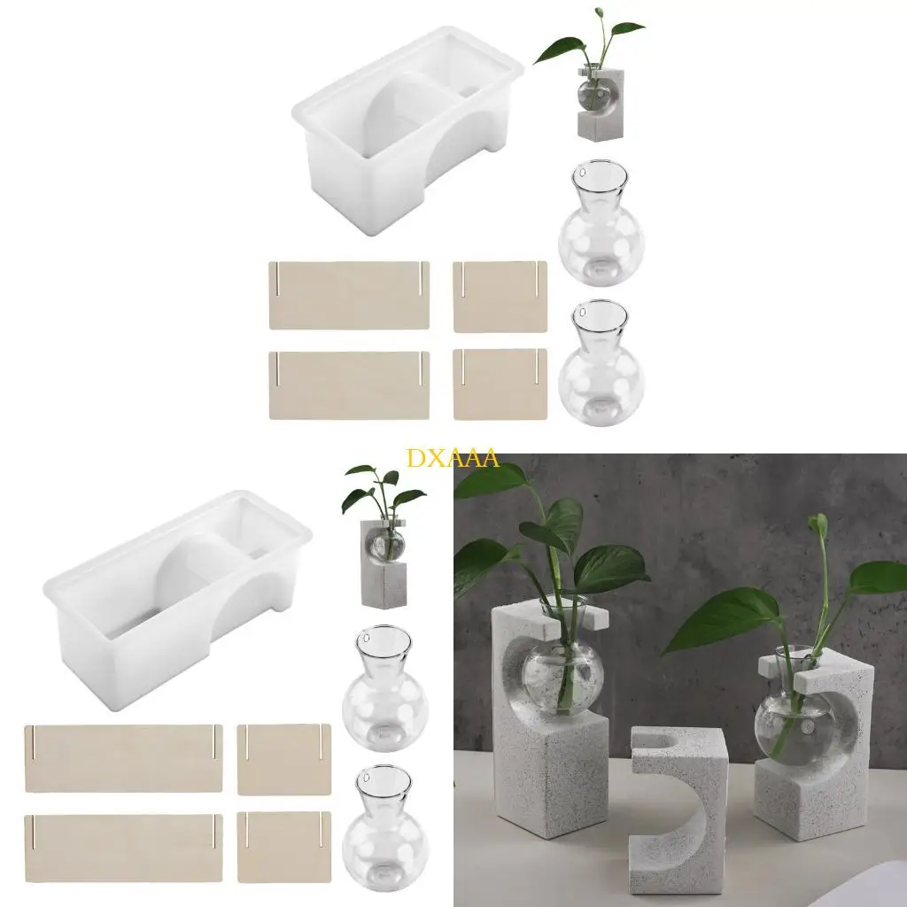 DXAA Reusable Silicone Mold For Resin Hydroponic Planter Storage Rack Display Holder