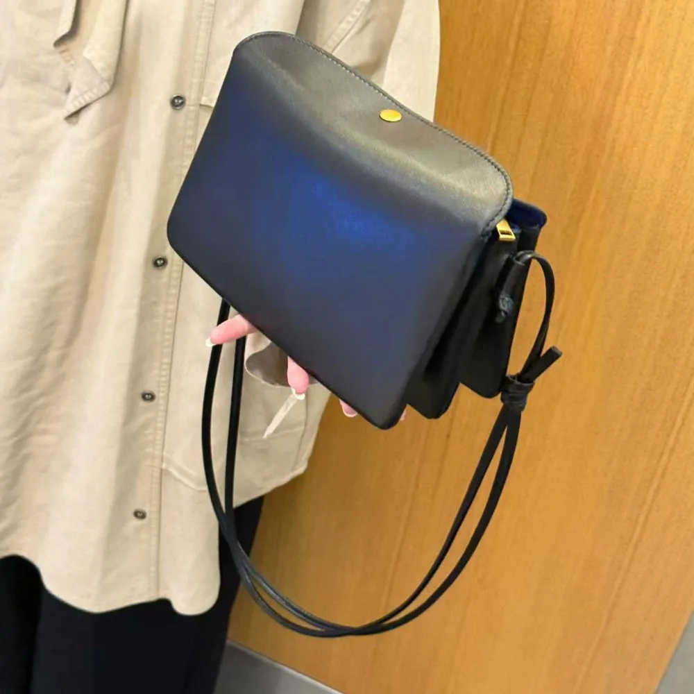 Fashion Niche Portable Splicing Small Square Bag Women's 2025 New Texture Commuting Foreign Style Shoulder Messenger Bag