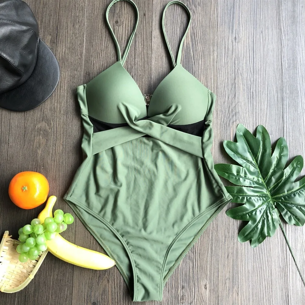 Women's One Piece Swimsuit Plus Size Bikini Tight Sexy Push Up Swimwear Beachwear Bikini Set Women's Swimsuit Beach Swim Wear Ba