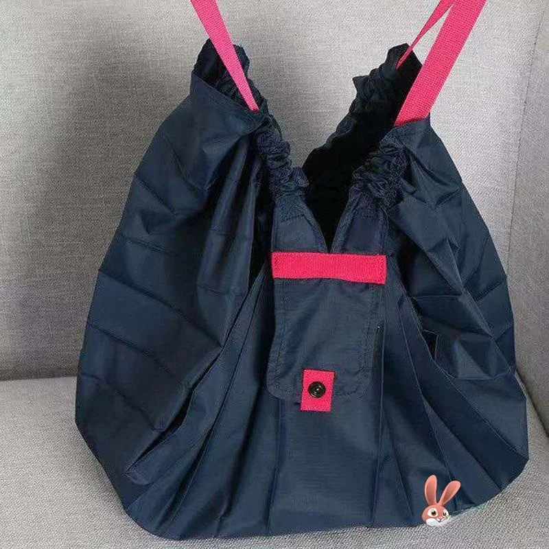 Japanese Style Foldable Large Capacity Travel Bag Clothes Luggage Eco-friendly Handheld Storage Bag Nylon Material Unisex